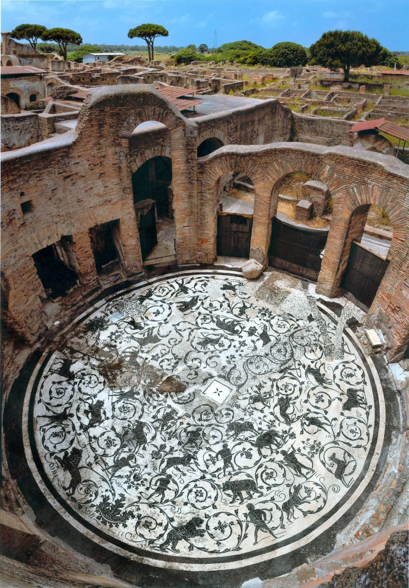 Mosaic floor at Ostia Antica