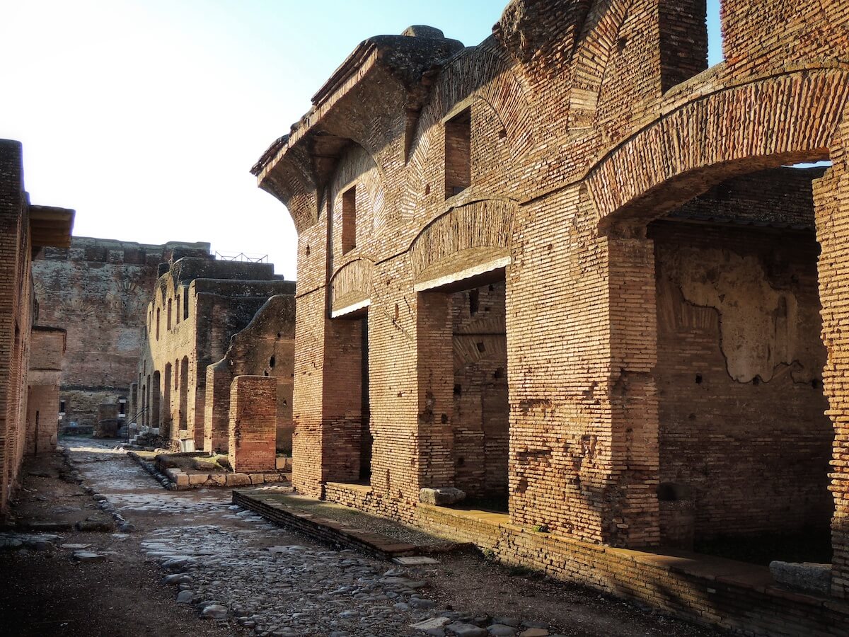 Ancient street at Ostia Antica